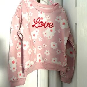 Pink Floral Love Sweatshirt